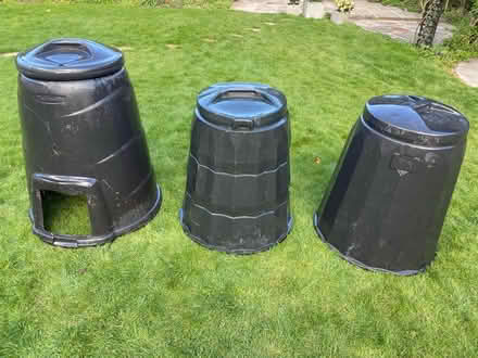Photo of free 3 black plastic compost bins (45 Walton Back Lane, S42 SLT) #1
