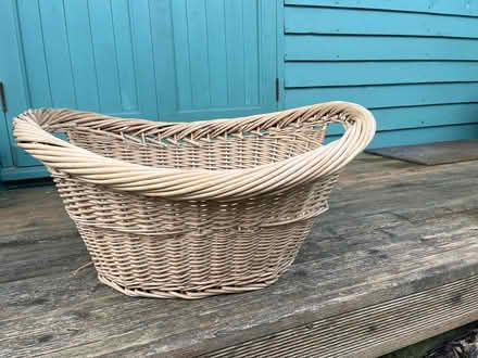 Photo of free Large wicker laundry basket (Rottingdean) #1