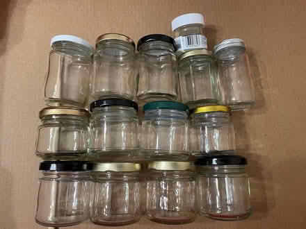 Photo of free Small glass jars x 14 (used) (Surrey Hills) #1