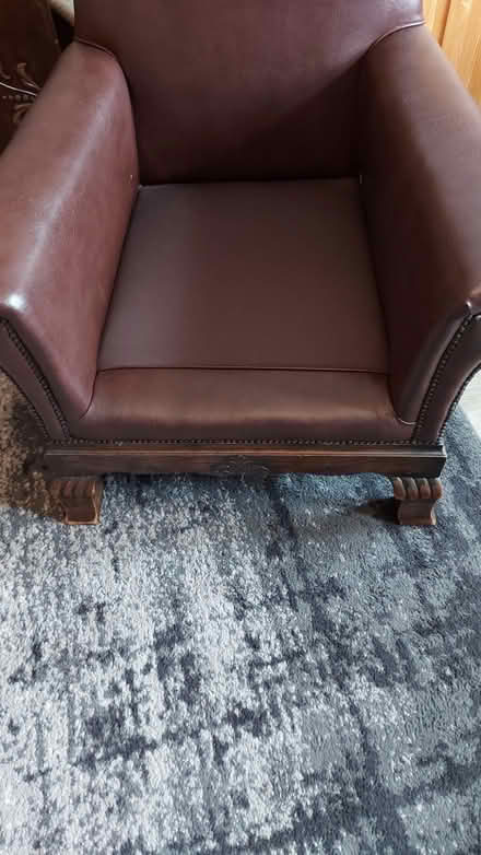Photo of free Antique 1920s/1930s Naugahyde Club Chair armchair (Berrylands KT5) #3