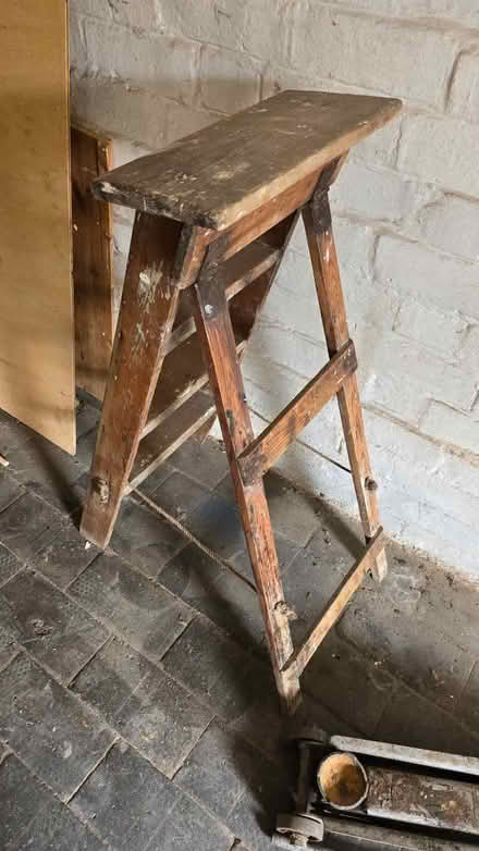 Photo of free Small wooden ladder (New Bradwell MK13) #2