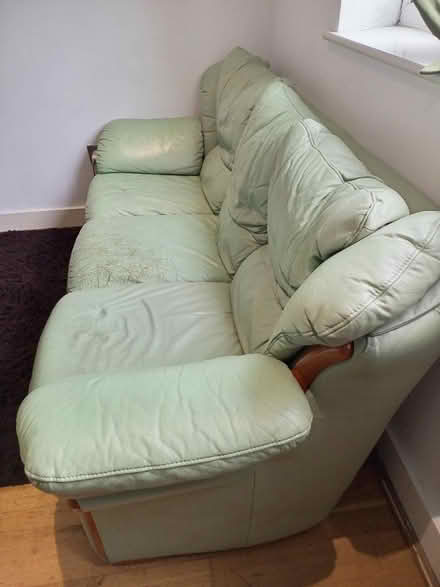 Photo of free Leather Sofa (Drayton, Cosham) #3
