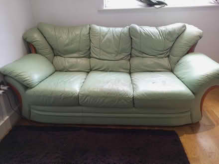 Photo of free Leather Sofa (Drayton, Cosham) #1