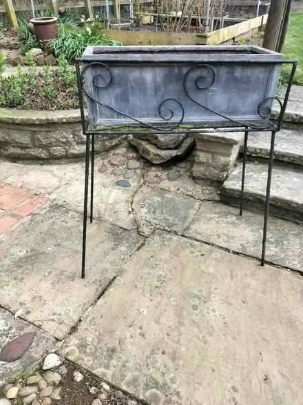 Photo of free Metal planter stand with box. (Pickering YO18) #1