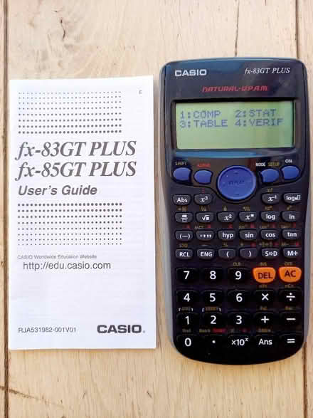 Photo of free Scientific calculator & instruction leaflet (AB25) #1