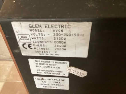 Photo of free Glen 'Avon' Electric fire (Molesey KT8) #4