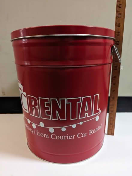 Photo of free Red metal container with lid (Chelsea (10011)) #2