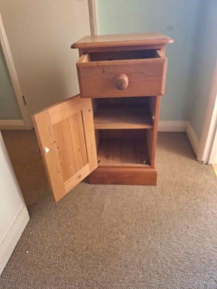 Photo of free Solid pine bedside table (Weston-on-Trent DE72) #4