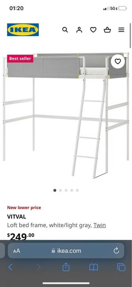 Photo of free Ikea twin loft bed with ladder (Bethesda) #1