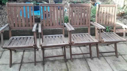 Photo of free Garden furniture: table, chairs, parasol. Chippenham SN14 (Chippenham SN14) #1