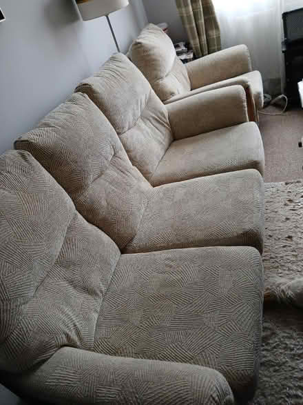 Photo of free 3 piece suite and armcair (Brinnington, Stockport SK5) #1