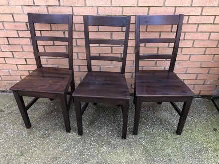 Photo of free 3x wooden chairs (Wakefield) #1