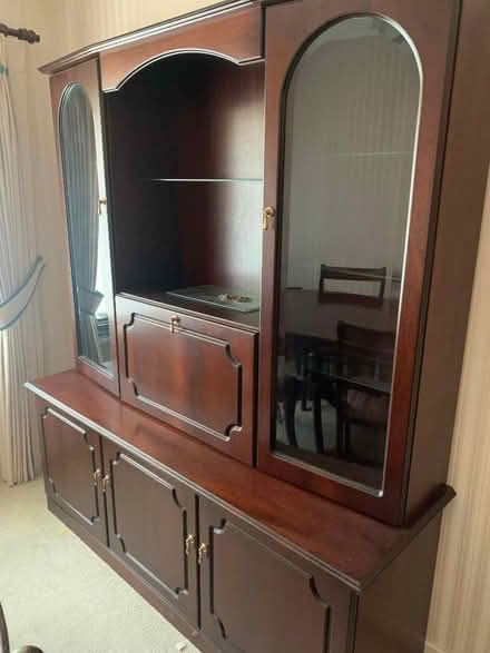 Photo of free Dark wood sideboard, with separate top section. (Southport PR9) #3