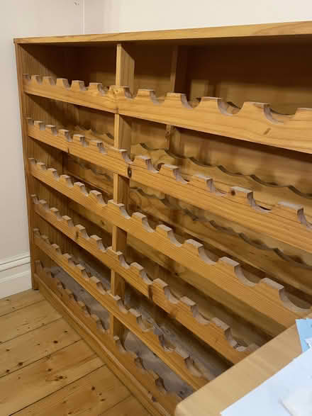Photo of free Wooden 72-bottle wine rack (used) (Surrey Hills) #1