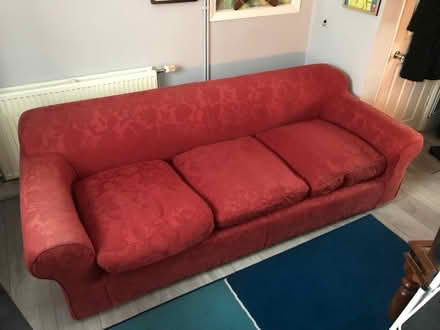 Photo of free Red 3 seat sofa (SE6) #1