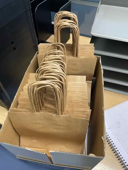 Photo of free Small brown paper bags w/handles (SE1) #1