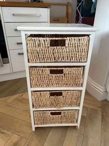 Photo of free White / wicker set of drawers (Alderley Edge SK9) #1