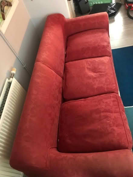 Photo of free Red 3 seat sofa (SE6) #2