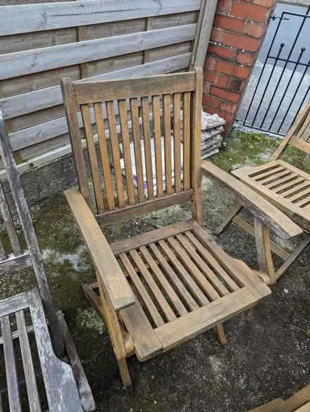 Photo of free Five garden wooden chairs (Westgate LA3) #3