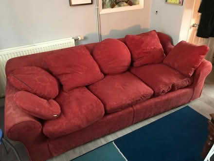 Photo of free Red 3 seat sofa (SE6) #3
