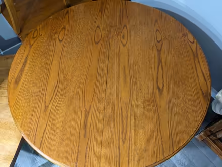 Photo of free Solid oak dining table + 4 chairs (Hampden South) #2