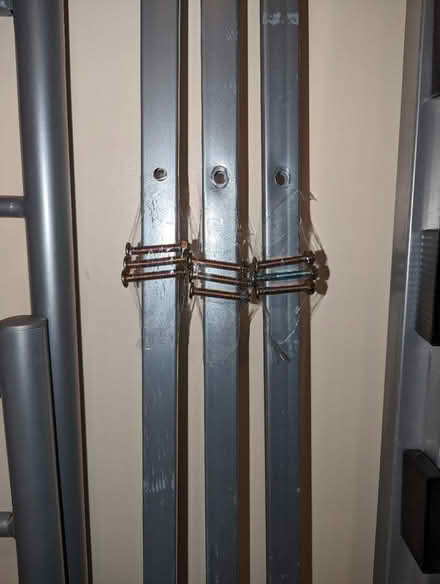 Photo of free Double bedframe (silver/metal) (Telford) #3