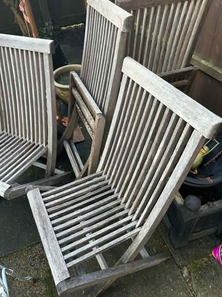 Photo of free Teak foldable garden chairs (WA4) #1