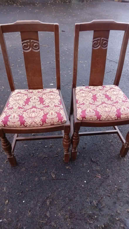 Photo of free Pair of old dining chairs (Burbage SK17) #4