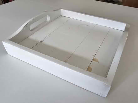 Photo of free White wooden tray 12” x 12” (Ponderosa Park (Sunnyvale)) #1