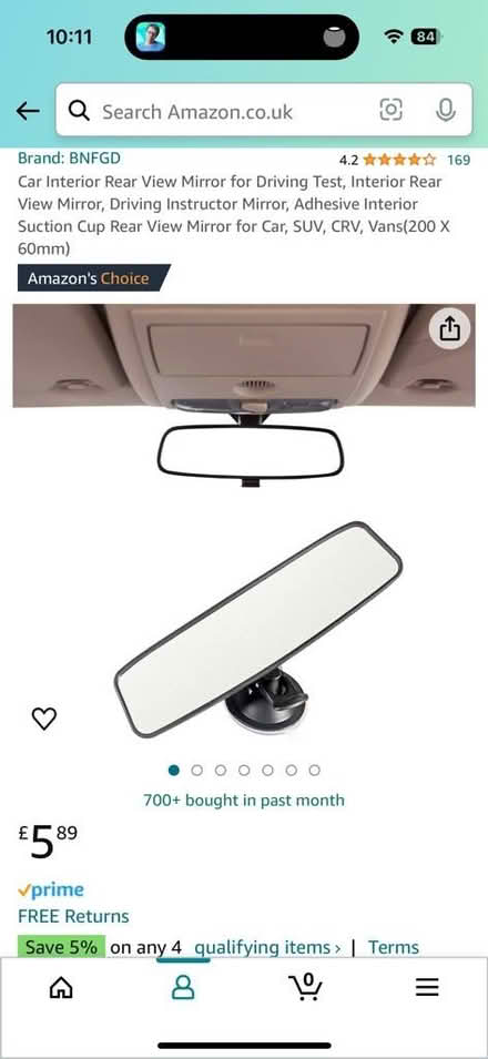 Photo of free Rear view mirror for driving test (Dagnall HP4) #1