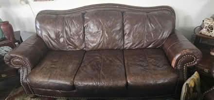 Photo of free Leather couch (Lago Vista) #1