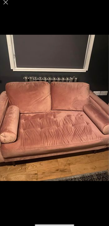 Photo of free Pink velvet sofa (SG14) #3
