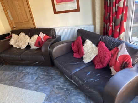 Photo of free Two leather sofas (Phippsville) #1