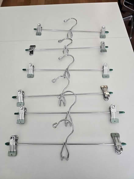 Photo of free 6 pants hangers (Ponderosa Park (Sunnyvale)) #1