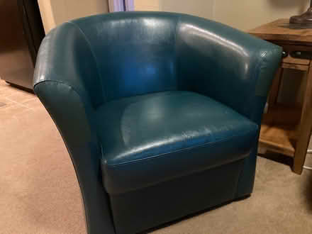 Photo of free Teal swivel club chair (Table Mesa, Boulder) #2