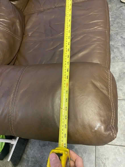 Photo of free Leather sofa 2 seater (Eccles ME20) #3