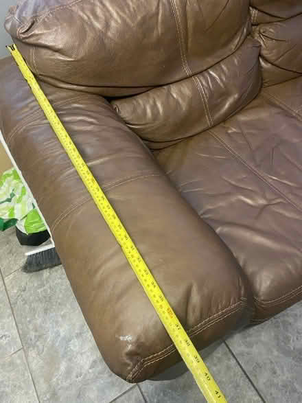 Photo of free Leather sofa 2 seater (Eccles ME20) #4