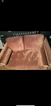 Photo of free Pink velvet sofa (SG14) #4