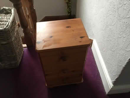 Photo of free Small pine bedside 3 draw chest (Chester) #1