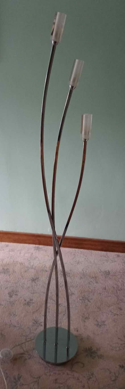 Photo of free Floor light, chrome with three bulbs (Whitelea NE23) #1