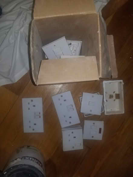 Photo of free White electric sockets and back boxes (Broadfield BB5) #1