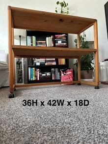 Photo of free Sturdy 2 Shelf on Wheels (20871) Clarksburg #3