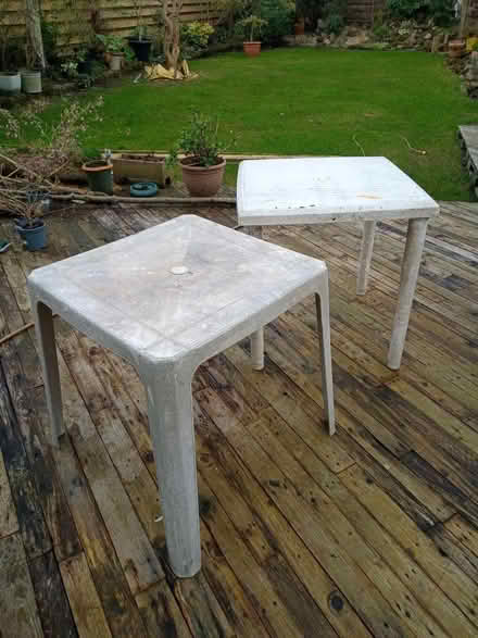 Photo of free Plastic garden tables (Harrogate HG2) #1