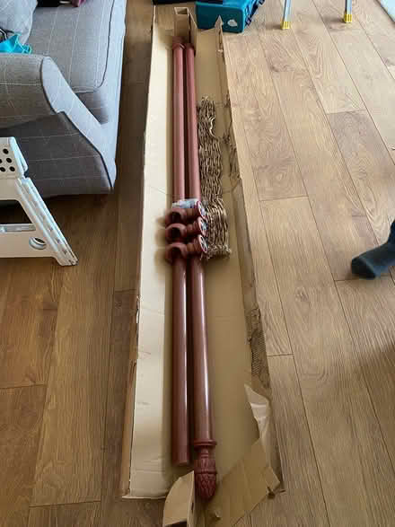 Photo of free Wooden Curtain Pole 4m 34cms (SN7 Longcot) #1