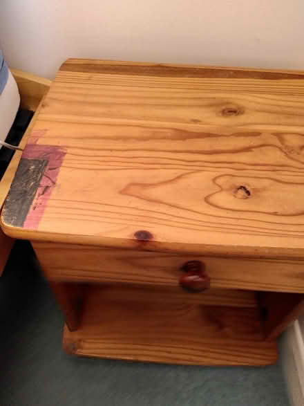 Photo of free Pine bedside cabinet 20" (Watchet TA23) #1