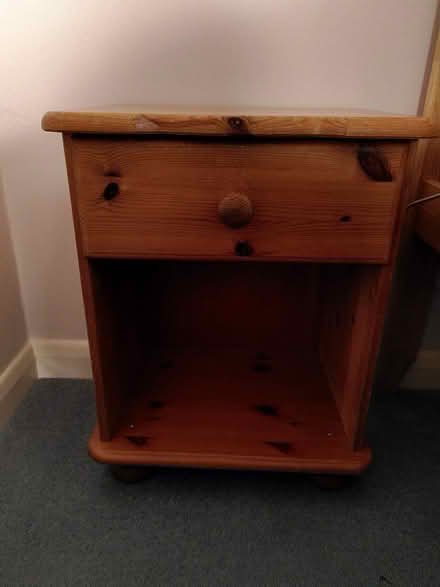 Photo of free Pine bedside cabinet 17" (Watchet TA23) #1
