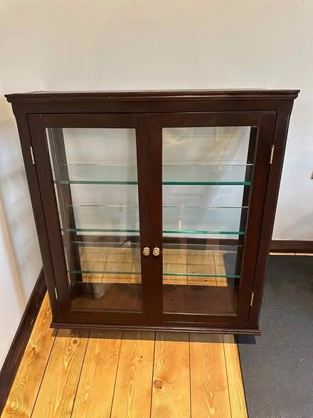 Photo of free Wall mounted wood and glass cabinet (SG4) #1