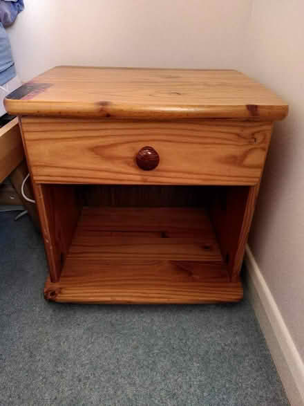 Photo of free Pine bedside cabinet 20" (Watchet TA23) #2