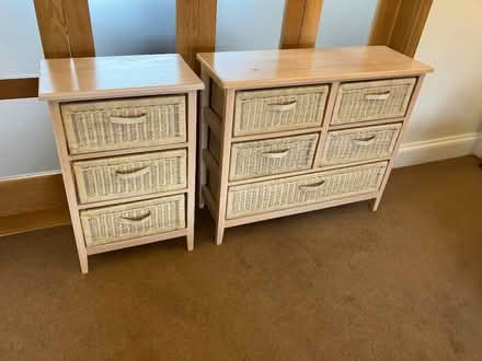 Photo of free Two Wicker-clad Chests of Drawers (St John's WR2) #2