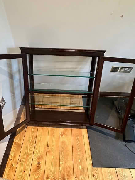 Photo of free Wall mounted wood and glass cabinet (SG4) #3